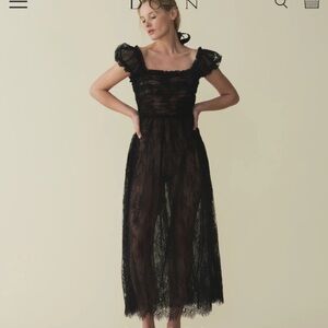 NWOT Doen Pamelina Dress Small black lace